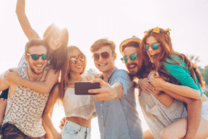 Group of friends enjoying summer activities in Greenwood Village, CO